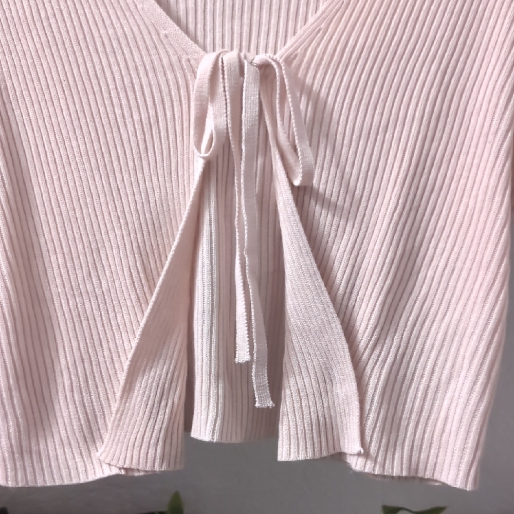 Cream Ribbed Knit Top - Picture 3 of 3